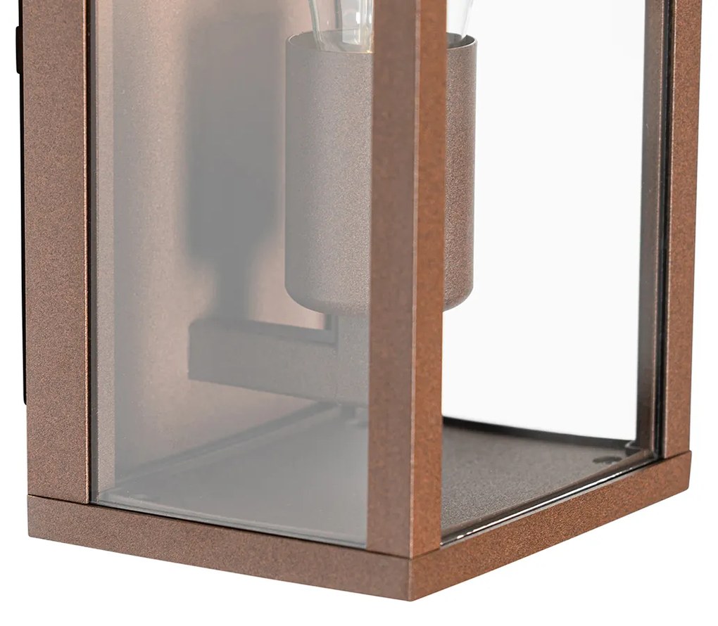 Okos fali lámpa rozsdabarna 26 cm IP44 WiFi ST64-gyel - Charlois