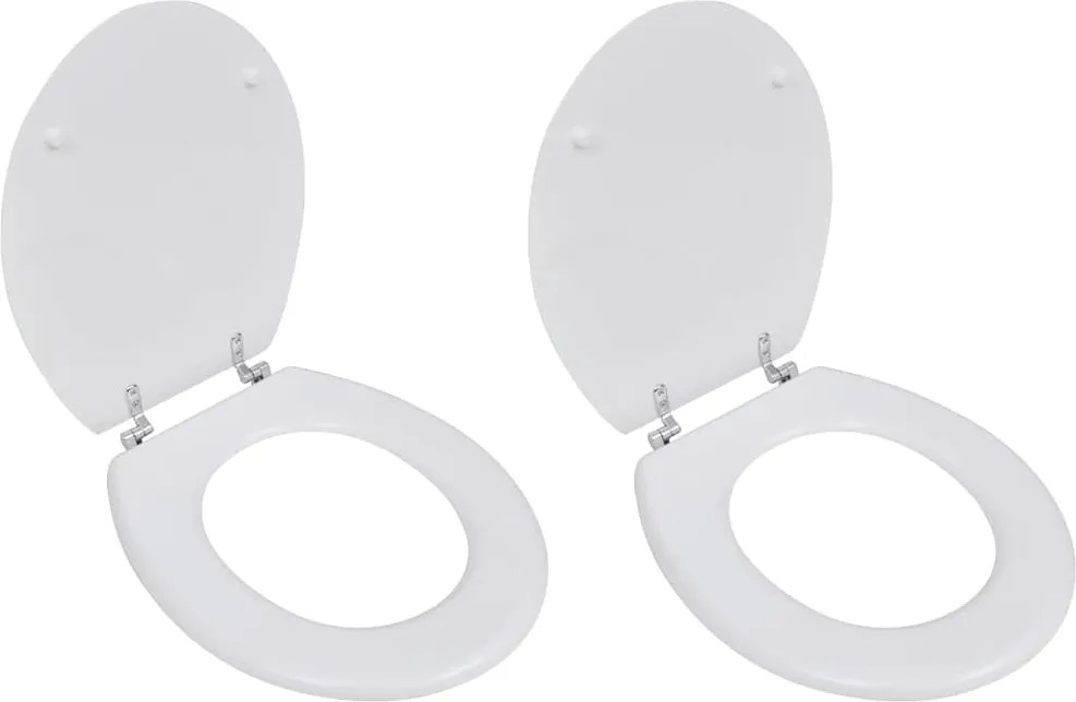 vidaXL 2 db fehér MDF WC ülőke