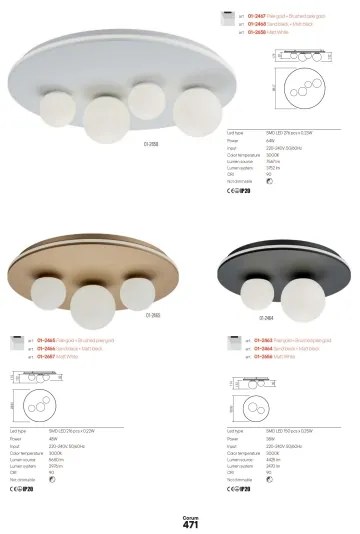 Redo 01-2657 - CORUM LED mennyezeti lámpatest LED/48W/230V 3000K CRI 90 fehér