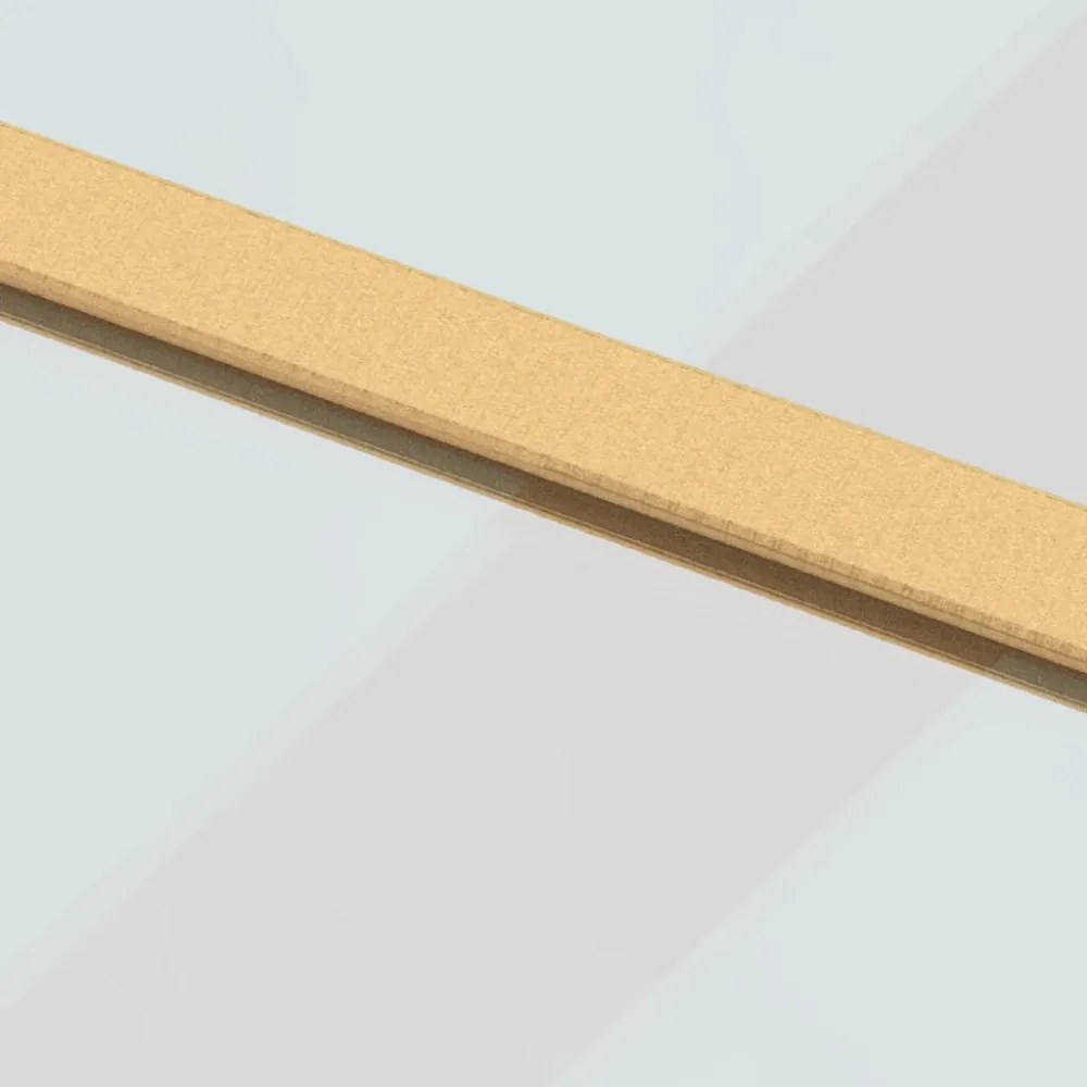 aranyszínű átlátszó ESG üveg és alumínium tolóajtó 90 x 205 cm