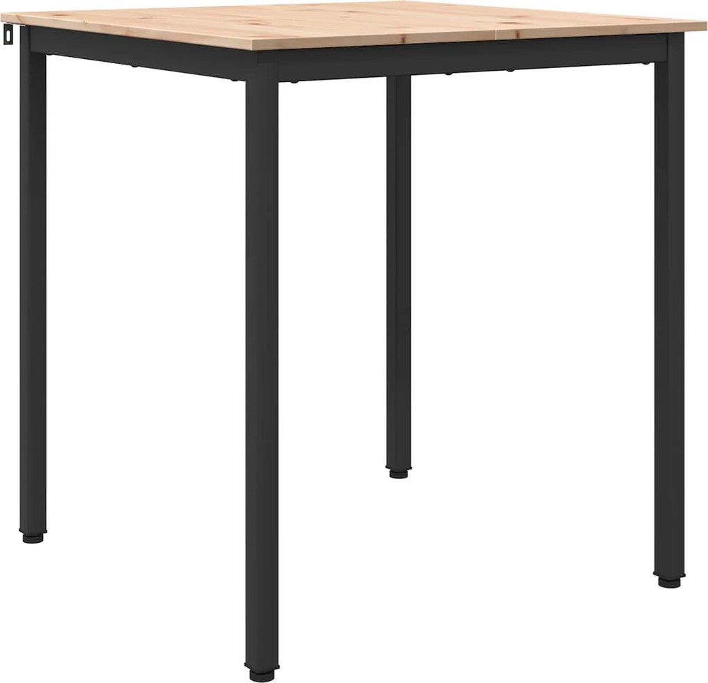 vidaXL Étkezőasztal Természetes 70 x 70 x 75 cm Tömör fenyőfa