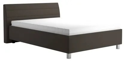 Kárpitozott ágy tárolóhellyel és matraccal DALMA 140x200 cm szürke/barna
