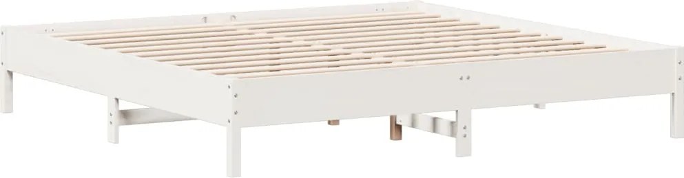 vidaXL fehér tömör fenyőfa ágy matrac nélkül 200 x 200 cm