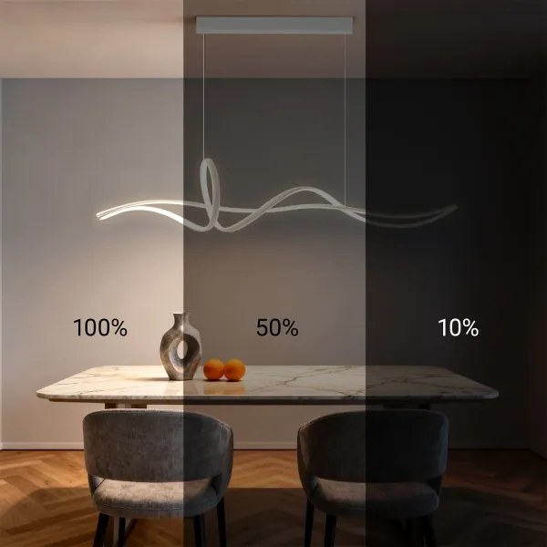 Brilagi - LED dimmelhető kábeles csillár SIGNATURE LED/55W/230V 120x23 cm fehér + távirányító