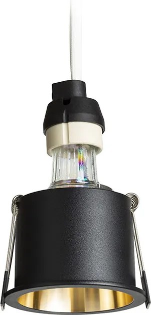 RENDL ORCO süllyesztett lámpa fekete/aranysárga 230V LED GU10 9W