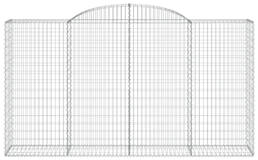 4 db íves horganyzott vas gabion kosár 300x50x160/180 cm