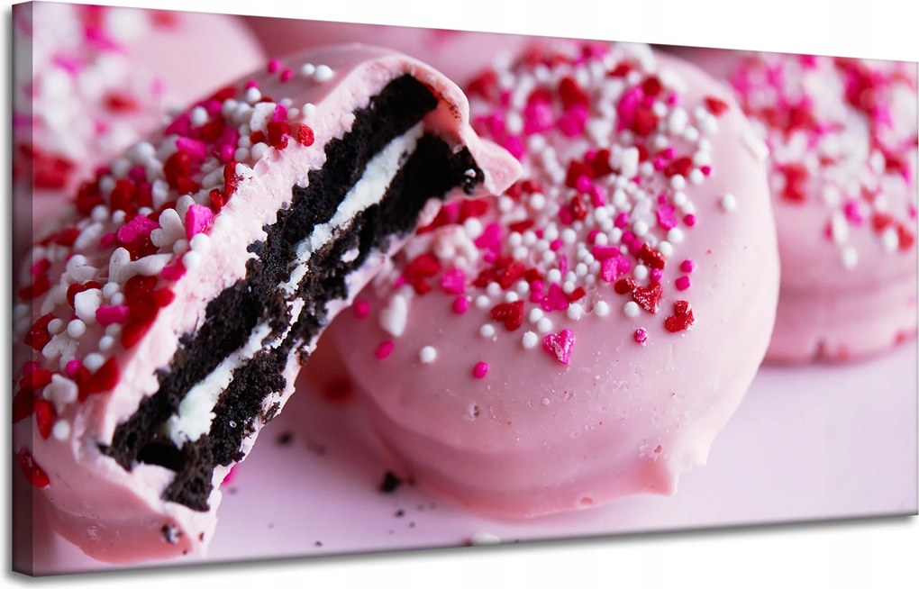 Vászonkép Konyha Rózsaszín kekszek 120x60 cm