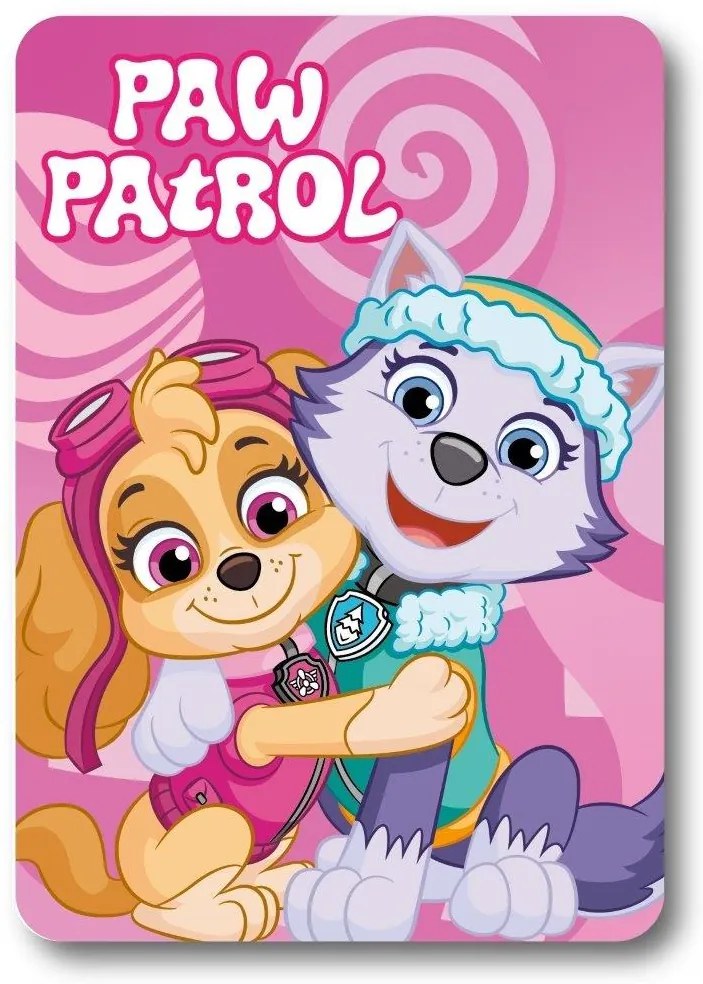 Gyerek takaró Fleece Paw Patrol rózsaszín 140x100cm Faro