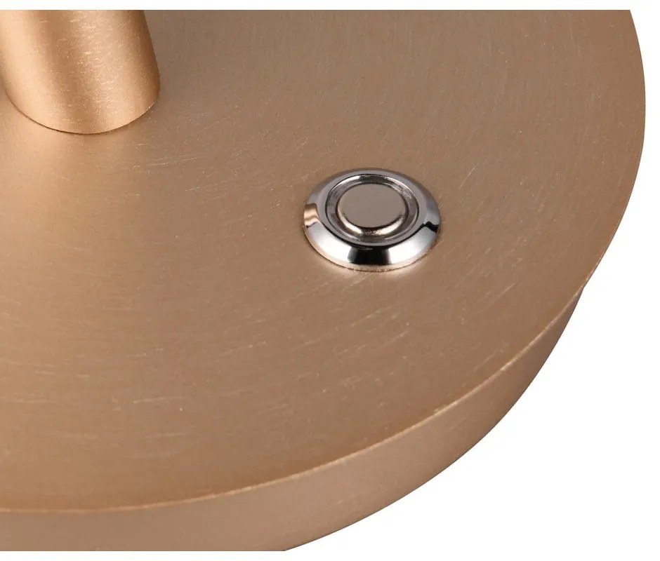 Aranyszínű LED asztali lámpa fém búrával (magasság 56 cm) Nala – Trio Select