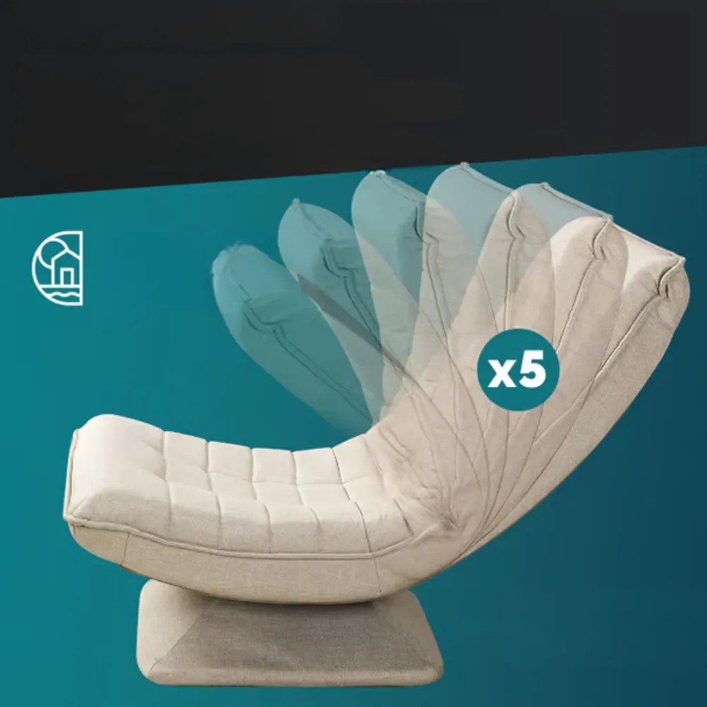 ABERDEEN napozó fotel 87×60×105cm, bézs Casaria