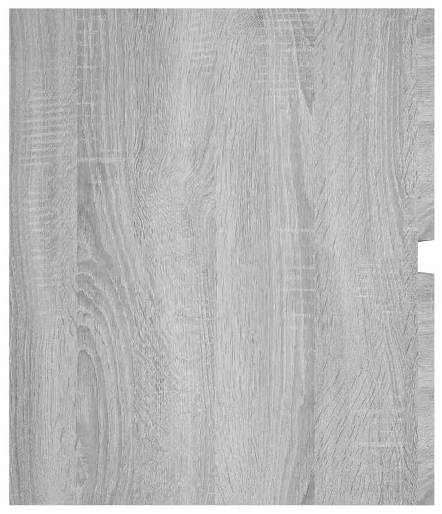 Szürke sonoma színű szerelt fa éjjeliszekrény 100x38,5x45 cm