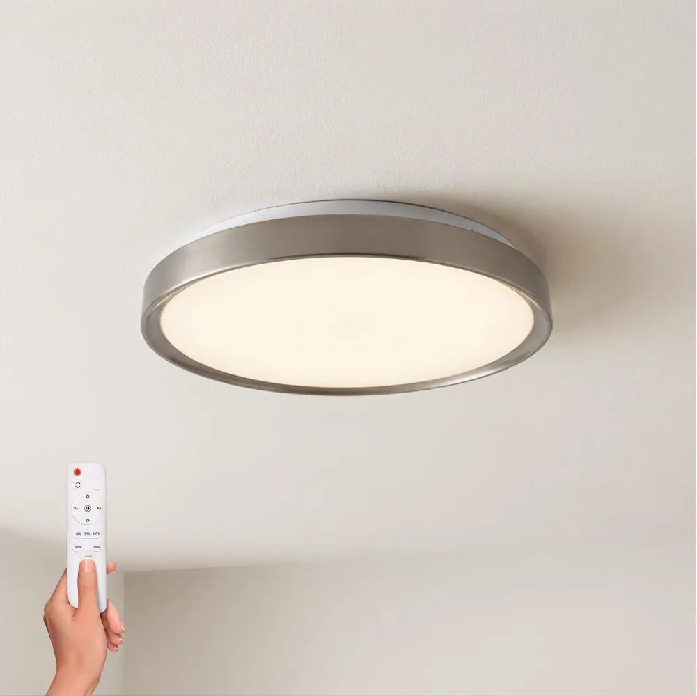 Brilagi-LED Dimmelhető FANCIA lámpatest LED/48W/230V 3000-6500K Ø 39 cm ezüst+távirányító