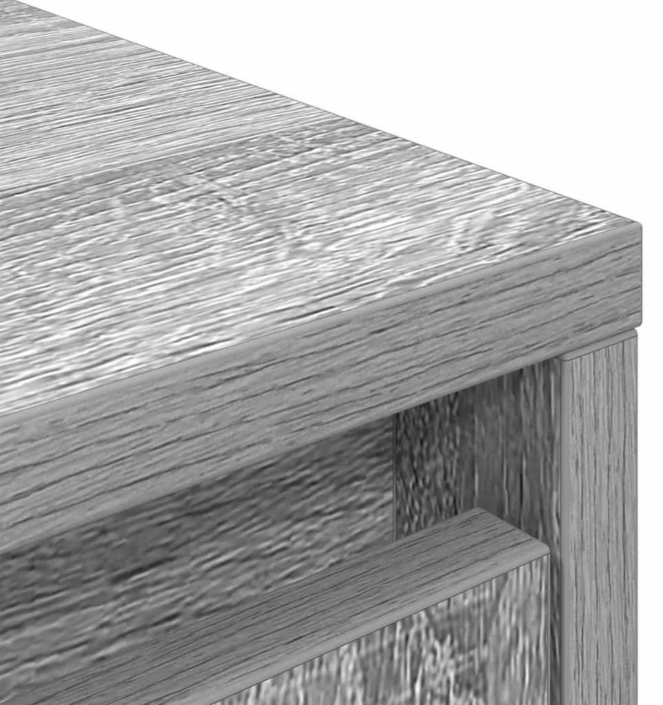 szürke sonoma szerelt fa szekrény fiókkal 55,5x34x119,5 cm
