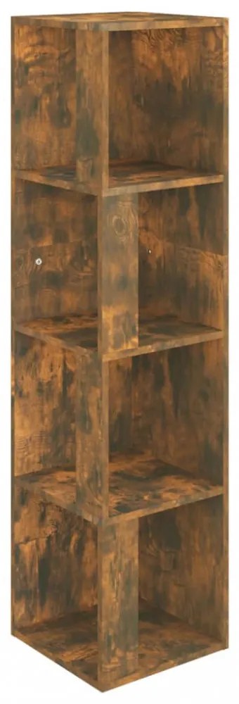 füstös tölgy színű szerelt fa sarokszekrény 33 x 33 x 132 cm