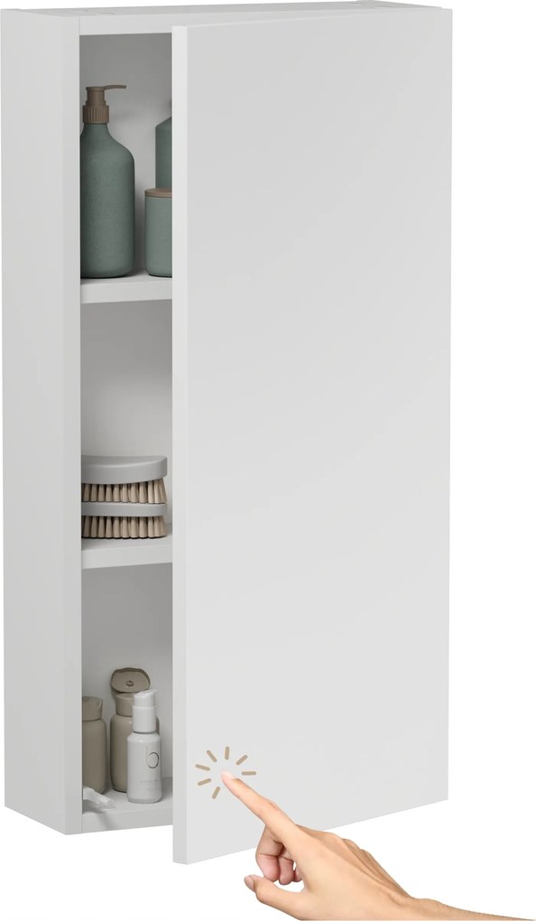 Függő fürdőszoba szekrény fehér alpesi matt Ideális Kis Fürdőszobába 40cm