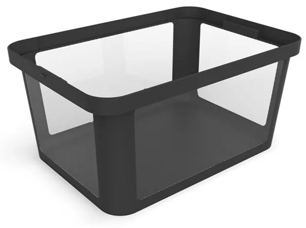 Fekete műanyag tárolódoboz 55,5x39x26,5 cm Albris – Rotho