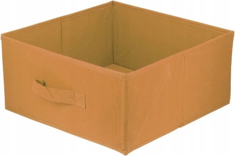 Textil tárolódoboz Domino , 31x31x15 cm, világosbarna