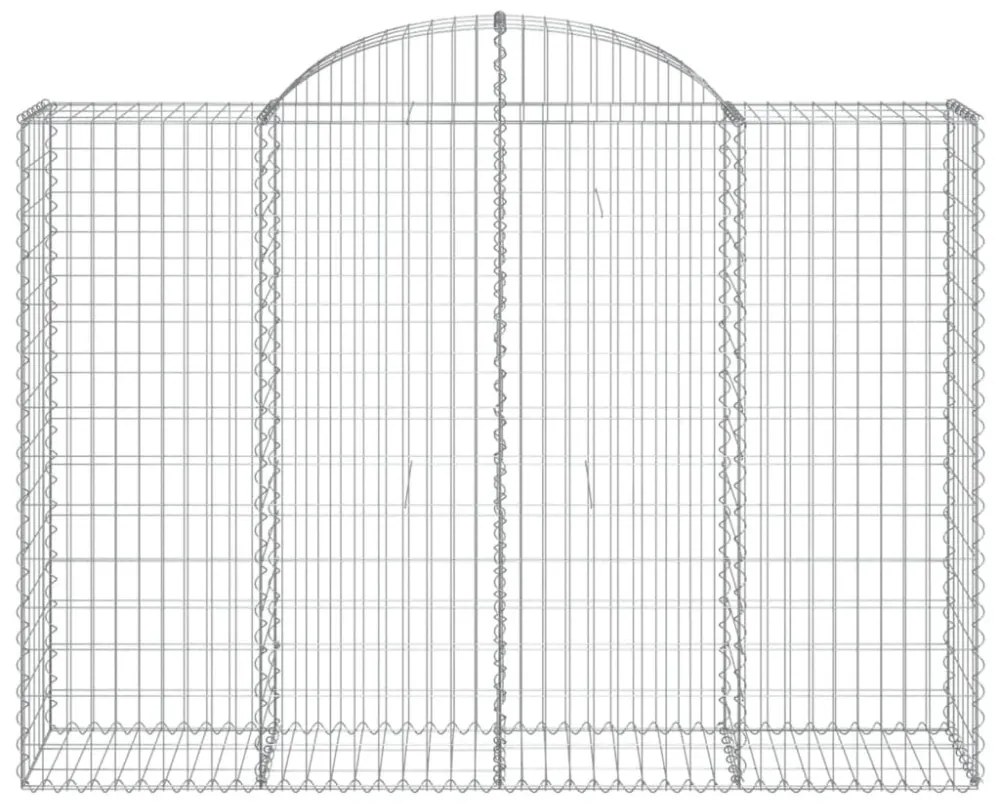 10 db íves horganyzott vas gabion kosár 200x50x140/160 cm