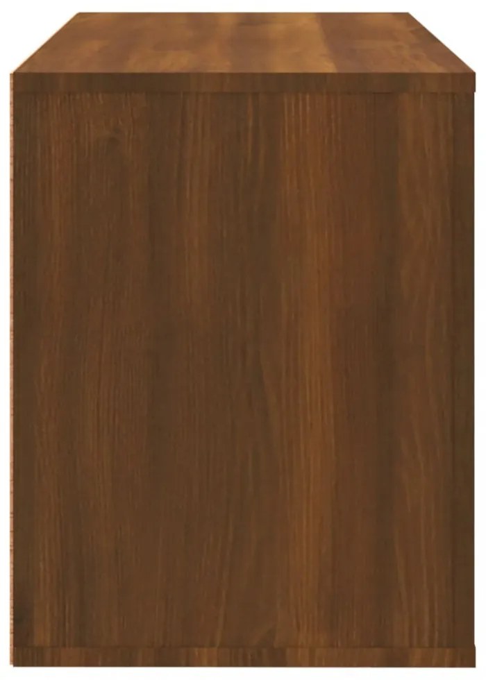 barna tölgy színű szerelt fa cipősszekrény 80x35x45 cm