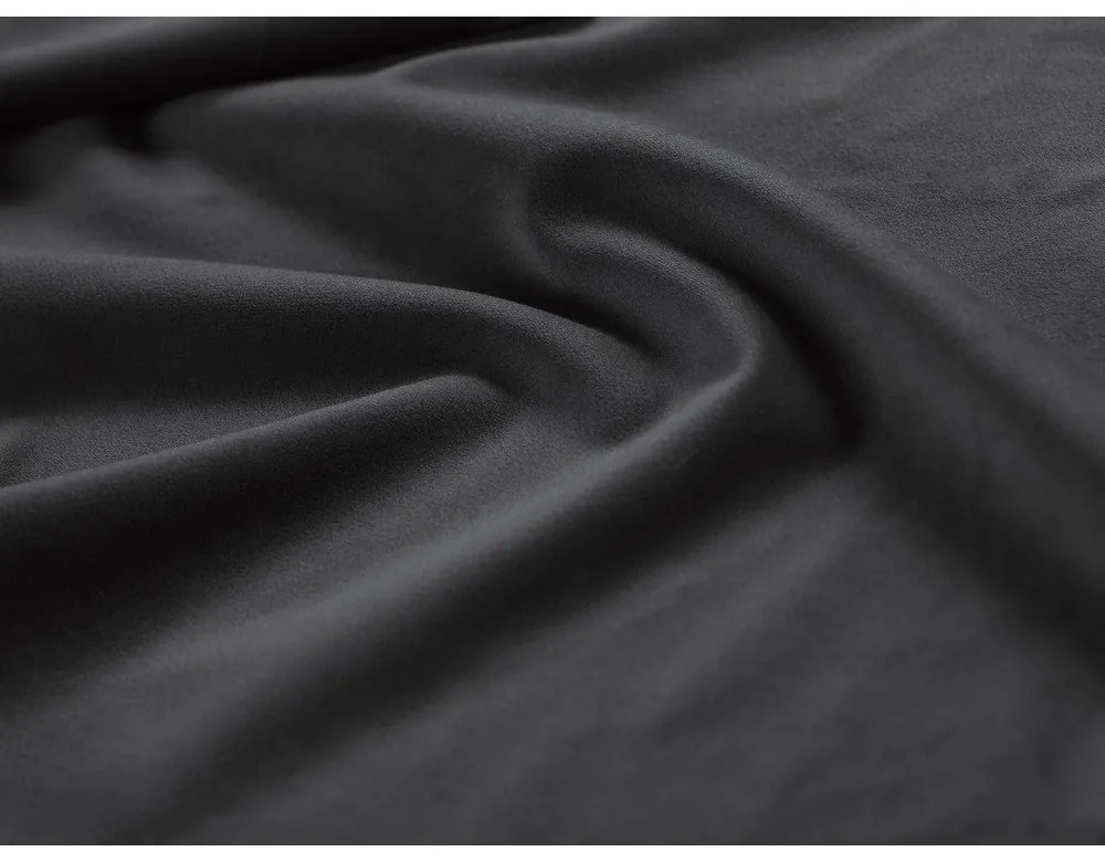 Szürke bársony kárpitozott ágyneműtartós franciaágy ágyráccsal 180x200 cm Bellis – Micadoni