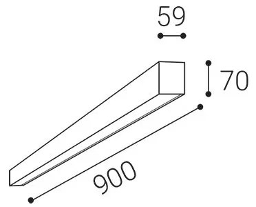 LED2 - LED mennyezeti lámpa NOLI LED/30W/230V 3000/3500/4000K 90 cm fekete