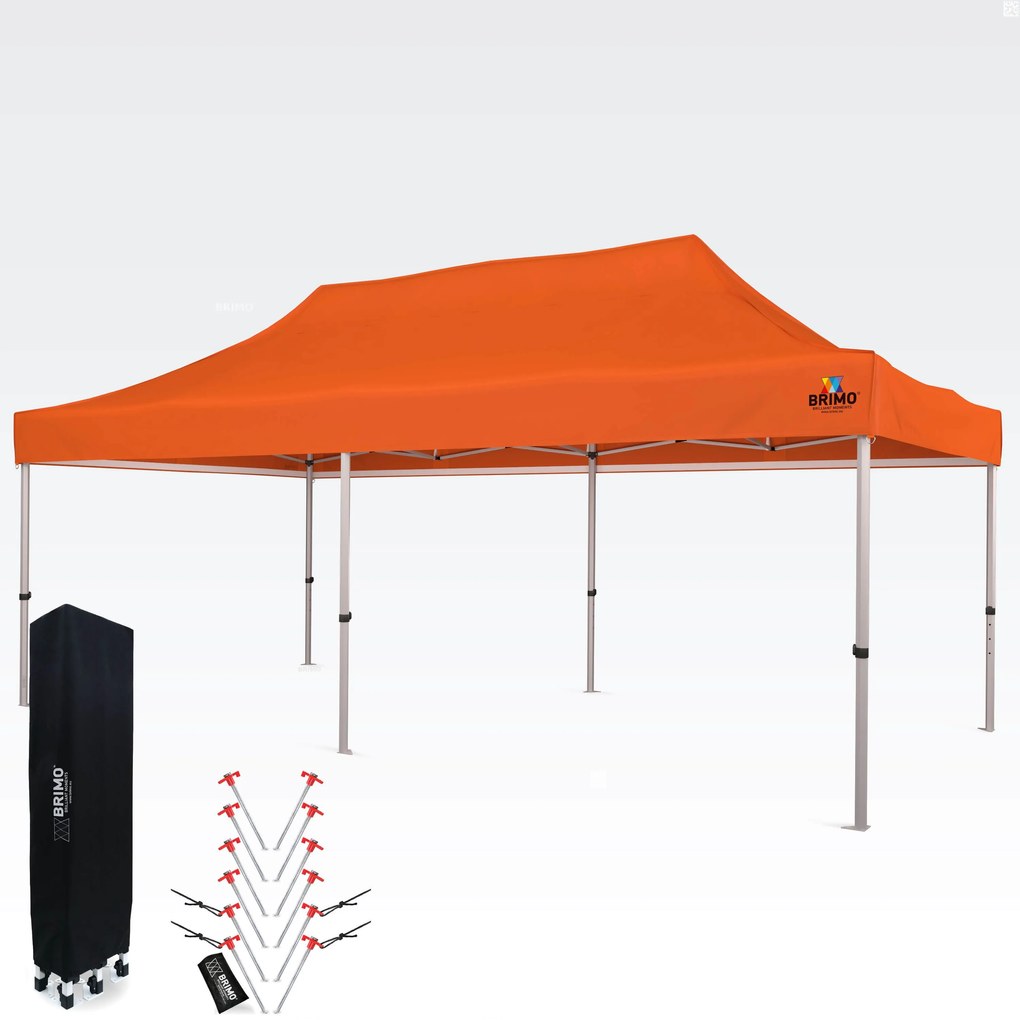 Nožnicový sátor 3x6 ALU falak nélkül - Alumínium keret, vízálló - falak nélkül - Narancs