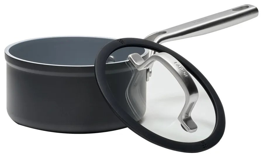 Indukciós tűzhelyhez alkalmas edény fedővel-kerámia felülettel 1,3 l Meda 3.0 – FABINI