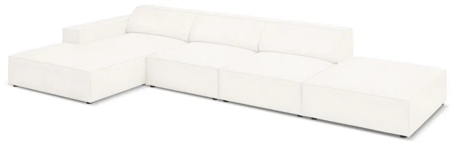 Bézs buklé szövet sarokkanapé (bal oldali) Jodie – Micadoni Home