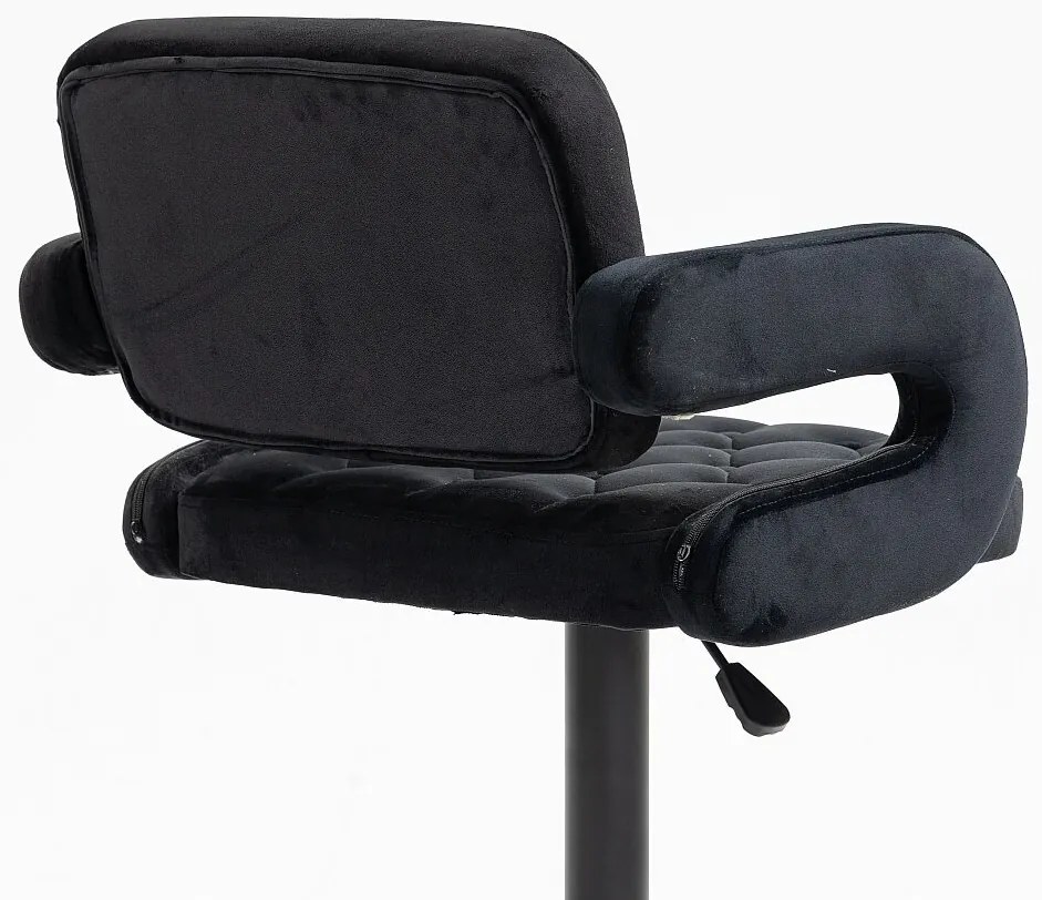 HR8403KW Fekete modern velúr szék fekete lábbal