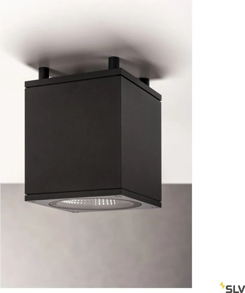SLV 1003421 ENOLA SQUARE Modern Kültéri Mennyezeti Lámpa Antracit, Átlátszó LED IP65