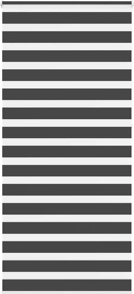 vidaXL zebrafüggönnyel fekete szövetszélesség 110,9 cm poliészter