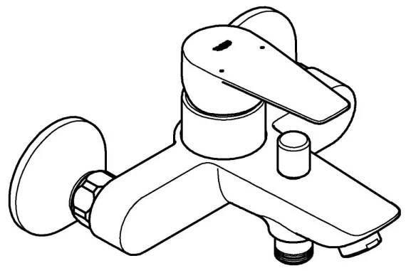 GROHE 24198001 - Kádcsaptelep DN 15, fényes króm