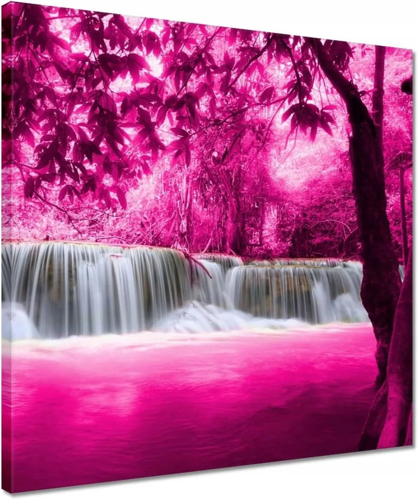 Vászonkép 40x40 Rózsaszín vízesés