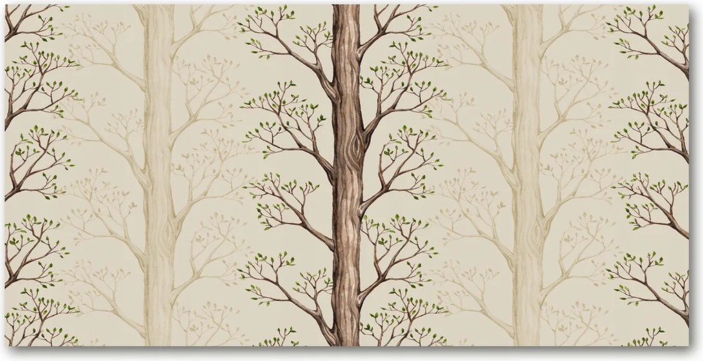 Üvegpanel a konyhába Fák 120x60 cm Ragasztó