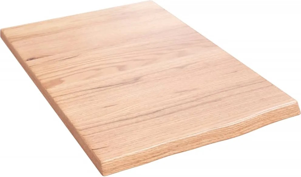 vidaXL világosbarna kezelt tömör fa fürdőszobai pult 40x60x2 cm