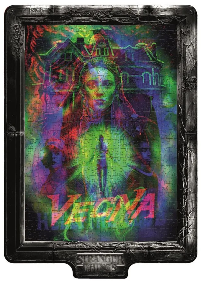 Stranger Things Vecna&#039;s Curse 520 db-os puzzle LED-es keretben Clementoni