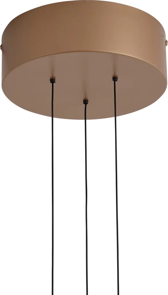 Modern függőlámpa bronz diófa elemekkel, dimmelhető LED-del - Smith
