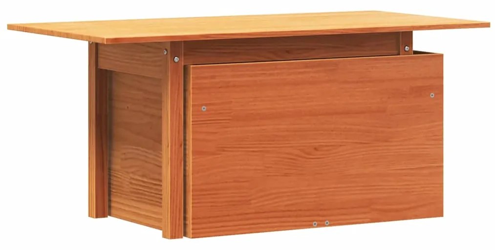 vidaXL viaszbarna tömör fenyőfa kerti asztal 100 x 50 x 75 cm