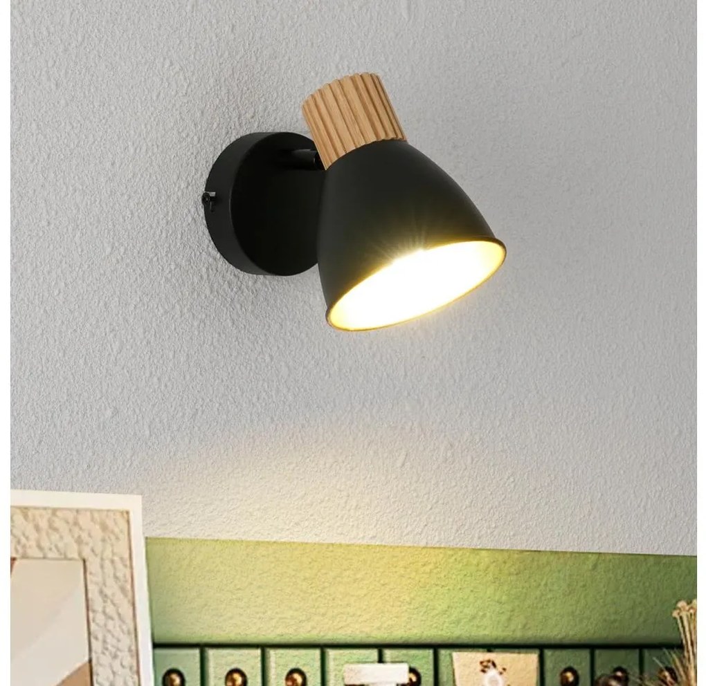 Brilagi - ODENSE fali irányítható spotlámpa 1xE14/10W/230V gumifa/fekete