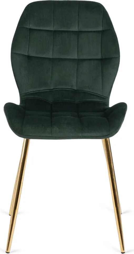 Krzesło LUCKY Zielone Welurowe