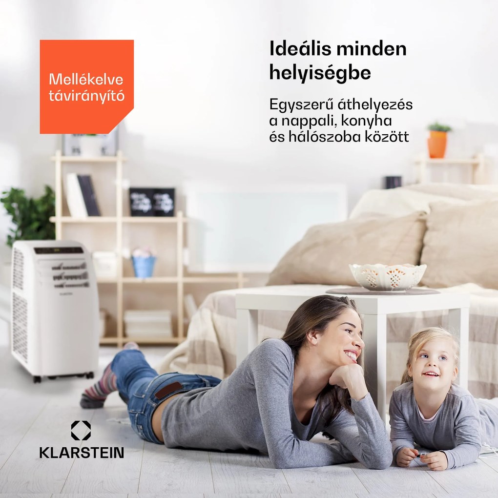 Klarstein Metrobreeze Rom mobil klíma, 10000 BTU, A+ osztály, távirányító, fehér