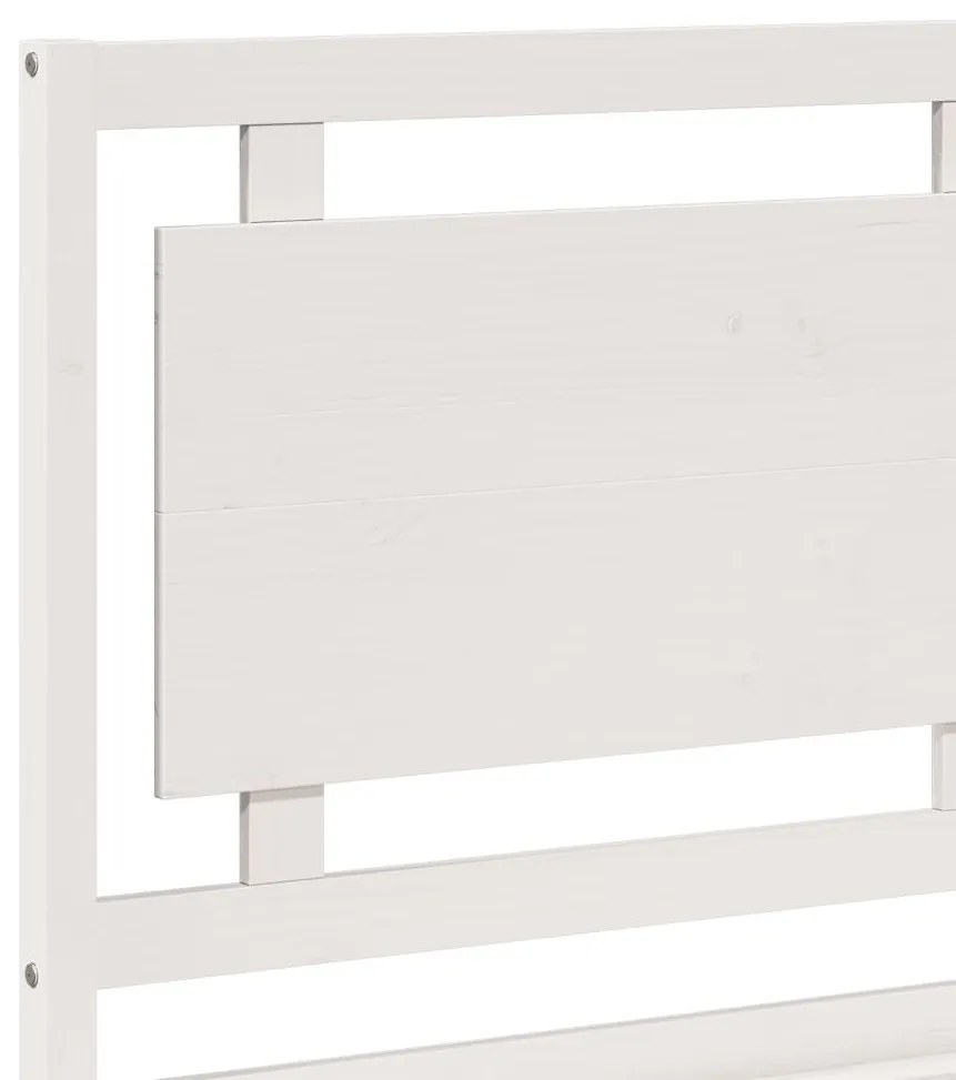 fehér tömör fa extra hosszú ágykeret matrac nélkül 160 x 220 cm