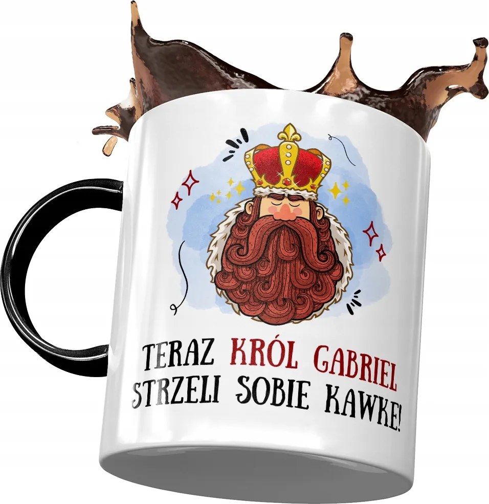 Fekete Bögre Gabriel Gabrysia Férj Ajándék Nyomtatott Fotóval