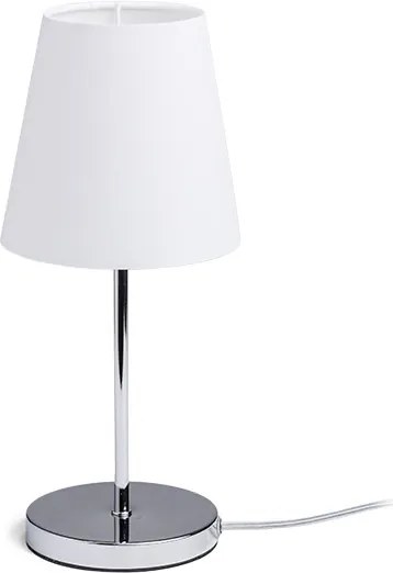 RENDL NYC/CONNY 15/15 asztali lámpa Polycotton fehér/króm 230V LED E27 11W