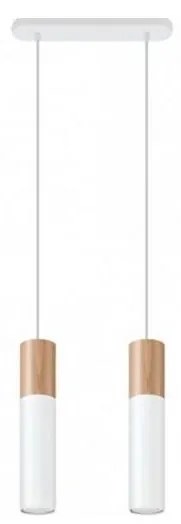 Sollux SL.0629 - Csillár zsinóron PABLO 2xGU10/40W/230V fehér