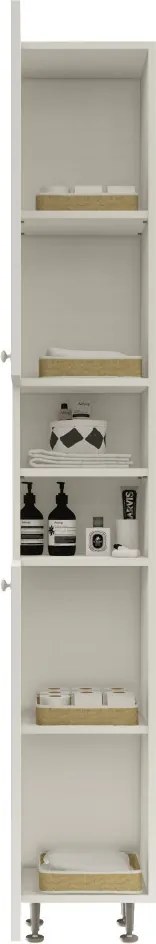 Lucia Fürdőszobai magasszekrény MDF előlappal, védőbevonattal Fehér