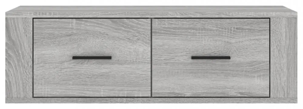 szürke sonoma színű szerelt fa függő TV-szekrény 80x36x25 cm