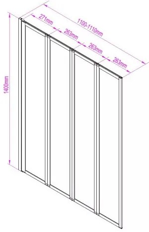 Tribeca 110x140 cm kádparaván