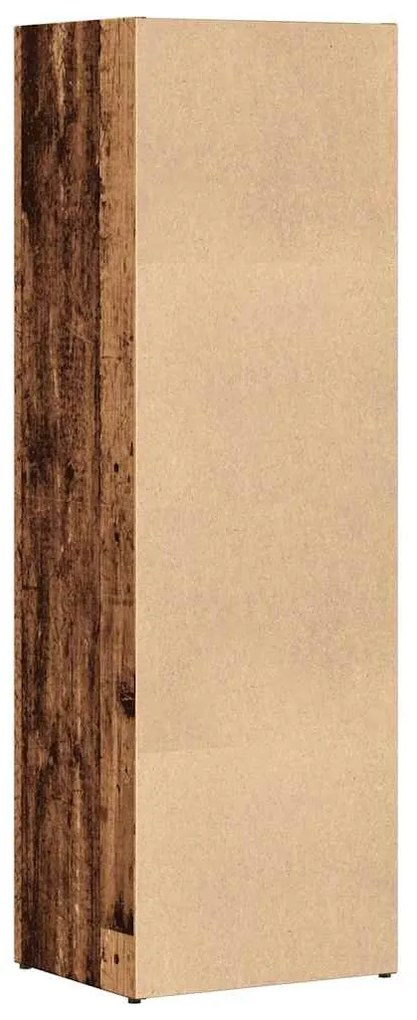 antik fa színű szerelt fa könyvszekrény 36 x 30 x 114 cm