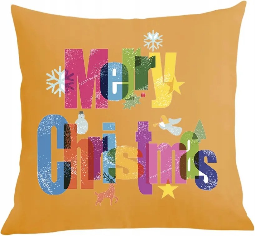 Párna párnahuzat Boldog Karácsonyt Színek